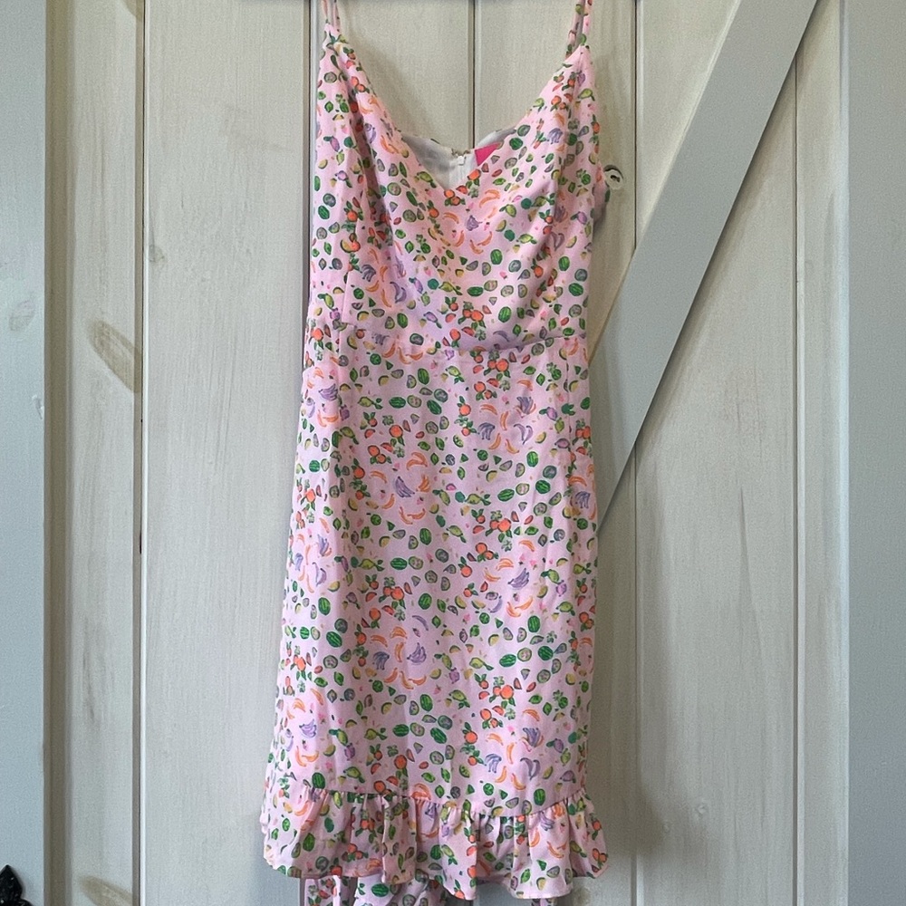 Lilly Pulitzer Pink Floral Midi Dress